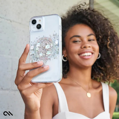 Case-Mate Karat MagSafe – iPhone 15 Plus dėklas su perlamutru („A Touch of Pearl“)