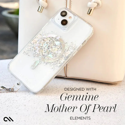 Case-Mate Karat MagSafe – iPhone 15 Plus dėklas su perlamutru („A Touch of Pearl“)