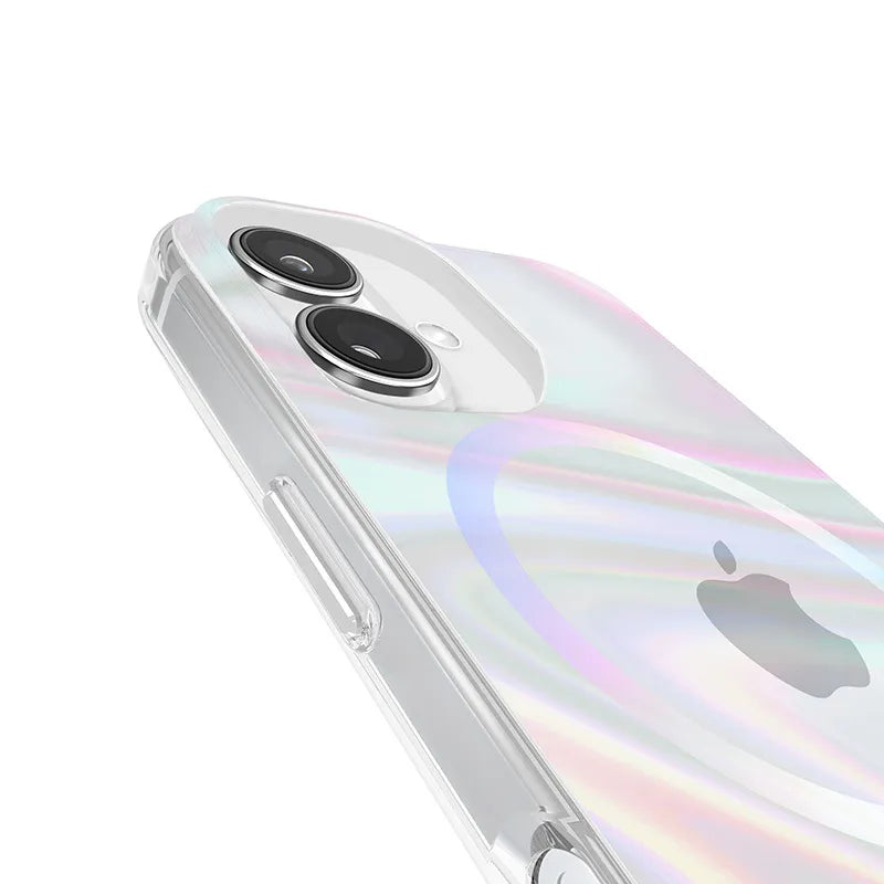 Case-Mate muilo burbulo MagSafe – dėklas, skirtas iPhone 16 (vaivorykštinis)