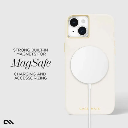 Case-Mate Silicone MagSafe - dėklas iPhone 15 Plus (smėlio spalvos)