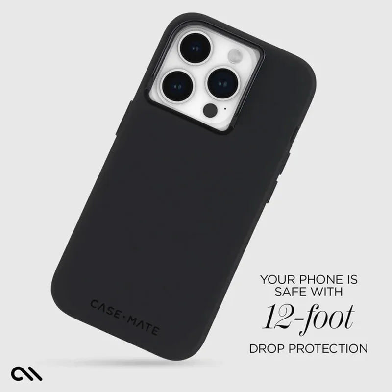 Case-Mate Silicone MagSafe - iPhone 15 Pro dėklas (juodas)