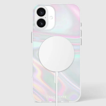 Case-Mate Soap Bubble MagSafe – dėklas iPhone 16 Plus (vaivorykštinis)