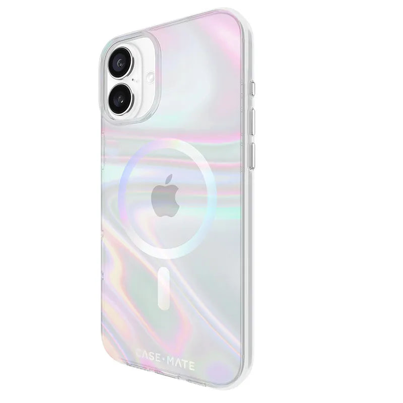 Case-Mate Soap Bubble MagSafe – dėklas iPhone 16 Plus (vaivorykštinis)