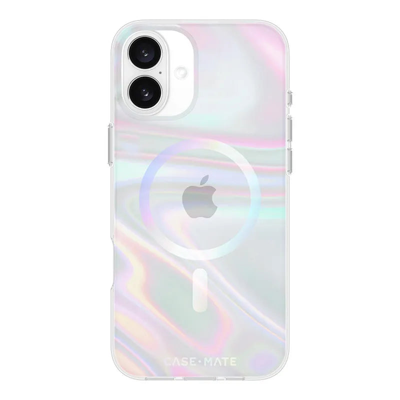 Case-Mate Soap Bubble MagSafe – dėklas iPhone 16 Plus (vaivorykštinis)