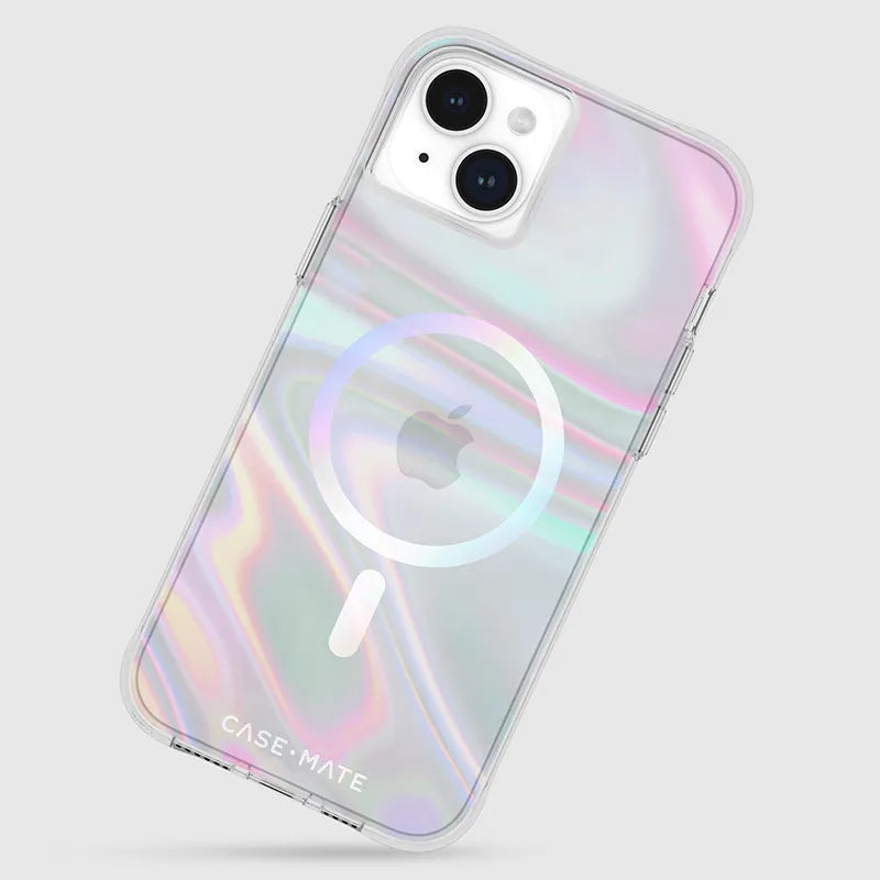 Case-Mate Soap Bubble MagSafe – „iPhone 15 Plus“ dėklas (perlamutrinis)