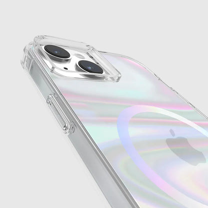 Case-Mate Soap Bubble MagSafe – „iPhone 15 Plus“ dėklas (perlamutrinis)