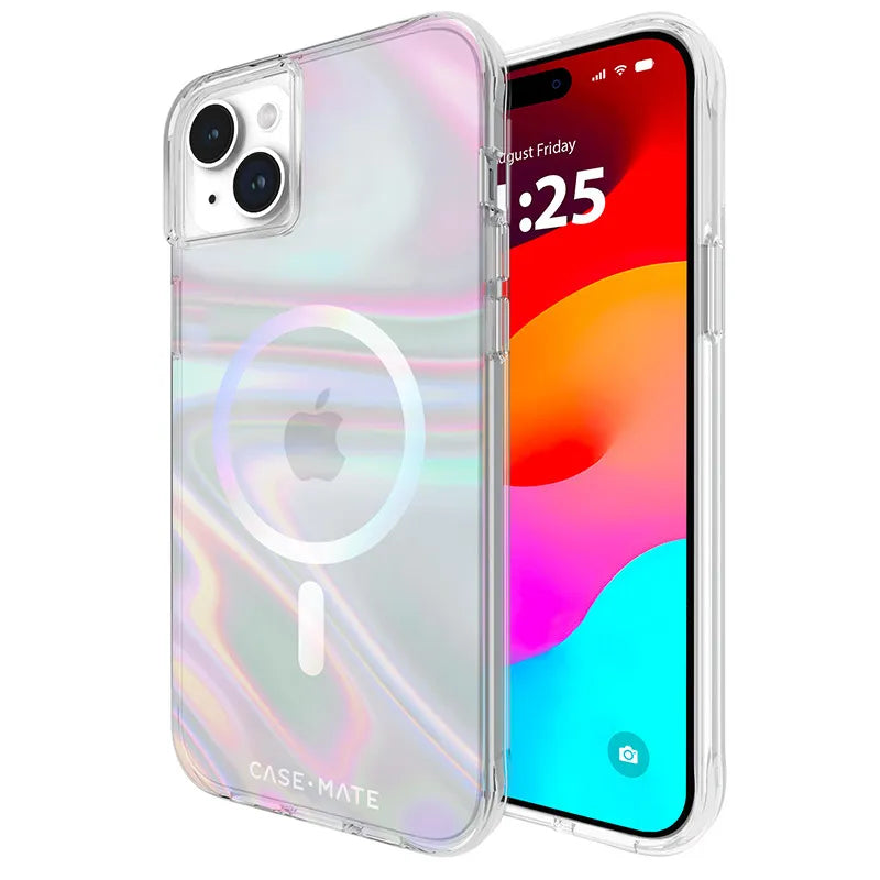 Case-Mate Soap Bubble MagSafe – „iPhone 15 Plus“ dėklas (perlamutrinis)