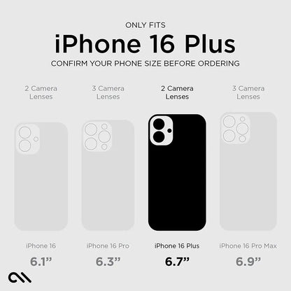 Case-Mate Tough D3O MagSafe – dėklas, skirtas „iPhone 16 Plus“ (skaidrus)
