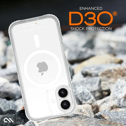 Case-Mate Tough D3O MagSafe – dėklas, skirtas „iPhone 16 Plus“ (skaidrus)