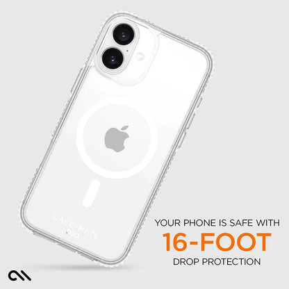 Case-Mate Tough D3O MagSafe – dėklas, skirtas „iPhone 16 Plus“ (skaidrus)
