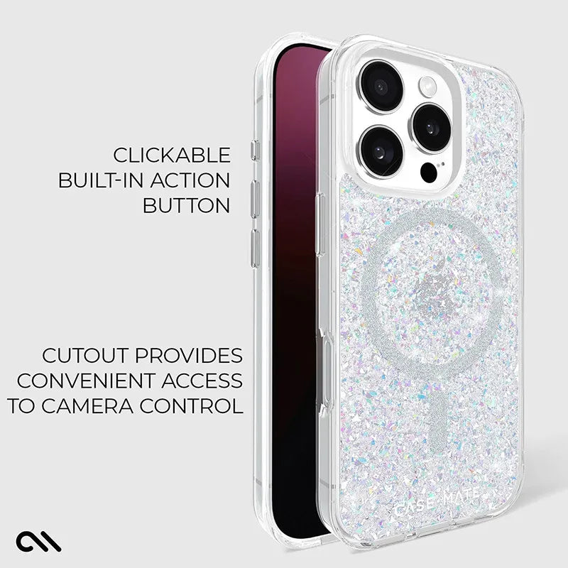 Case-Mate Twinkle MagSafe – dėklas iPhone 16 Pro (Disco)