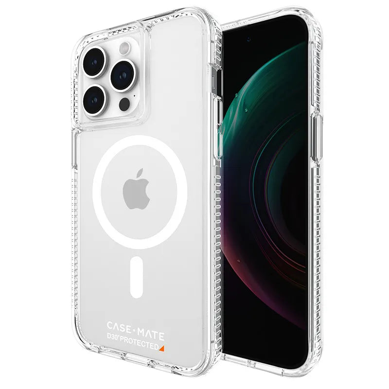 Case-Mate Ultra Tough + D3O MagSafe – „iPhone 15 Pro Max“ dėklas (skaidrus)