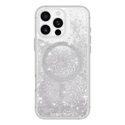 Case-Mate Waterfall MagSafe – Dėklas skirtas iPhone 16 Pro Max (Sidabrinis)