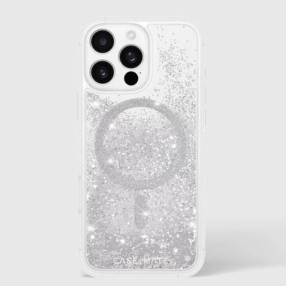 Case-Mate Waterfall MagSafe – Dėklas skirtas iPhone 16 Pro Max (Sidabrinis)