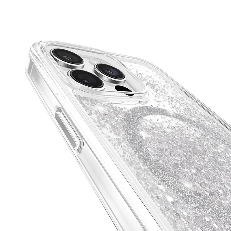 Case-Mate Waterfall MagSafe – Dėklas skirtas iPhone 16 Pro Max (Sidabrinis)