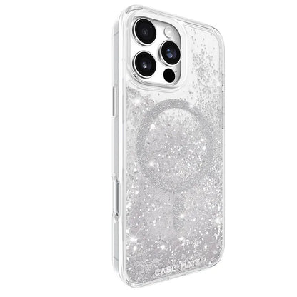 Case-Mate Waterfall MagSafe – Dėklas skirtas iPhone 16 Pro Max (Sidabrinis)