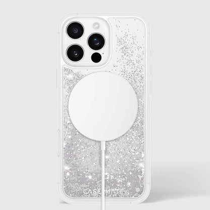 Case-Mate Waterfall MagSafe – Dėklas skirtas iPhone 16 Pro Max (Sidabrinis)