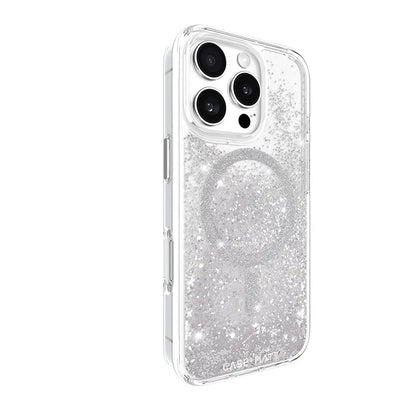 Case-Mate Waterfall MagSafe – dėklas, skirtas iPhone 16 Pro (sidabrinis)
