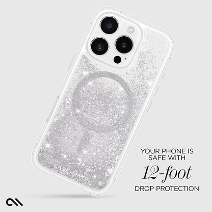 Case-Mate Waterfall MagSafe – dėklas, skirtas iPhone 16 Pro (sidabrinis)