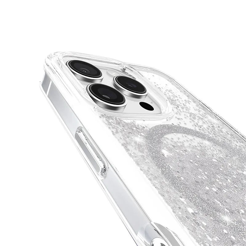 Case-Mate Waterfall MagSafe – dėklas, skirtas iPhone 16 Pro (sidabrinis)