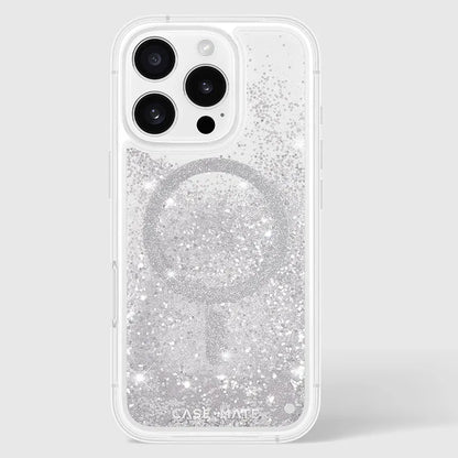 Case-Mate Waterfall MagSafe – dėklas, skirtas iPhone 16 Pro (sidabrinis)