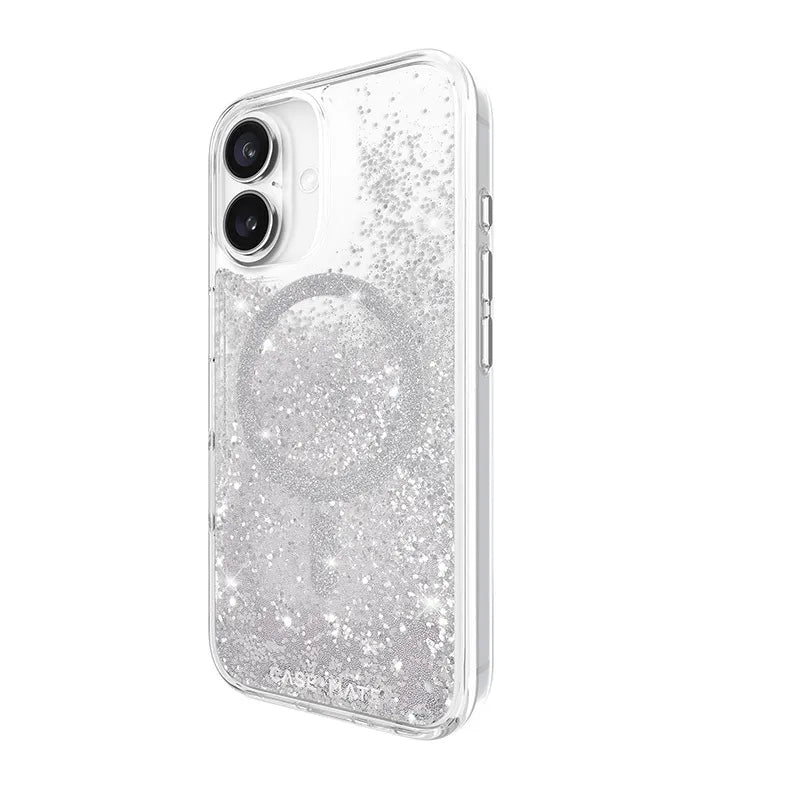 Case-Mate Waterfall MagSafe – dėklas, skirtas iPhone 16 (sidabrinis)
