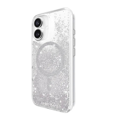 Case-Mate Waterfall MagSafe – dėklas, skirtas iPhone 16 (sidabrinis)