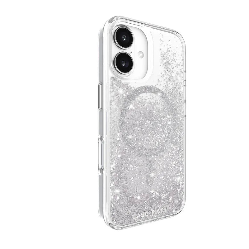 Case-Mate Waterfall MagSafe – dėklas, skirtas iPhone 16 (sidabrinis)