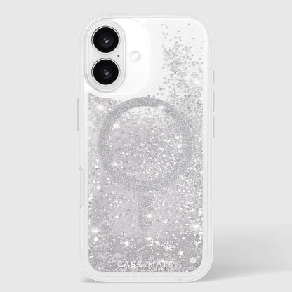 Case-Mate Waterfall MagSafe – dėklas, skirtas iPhone 16 (sidabrinis)