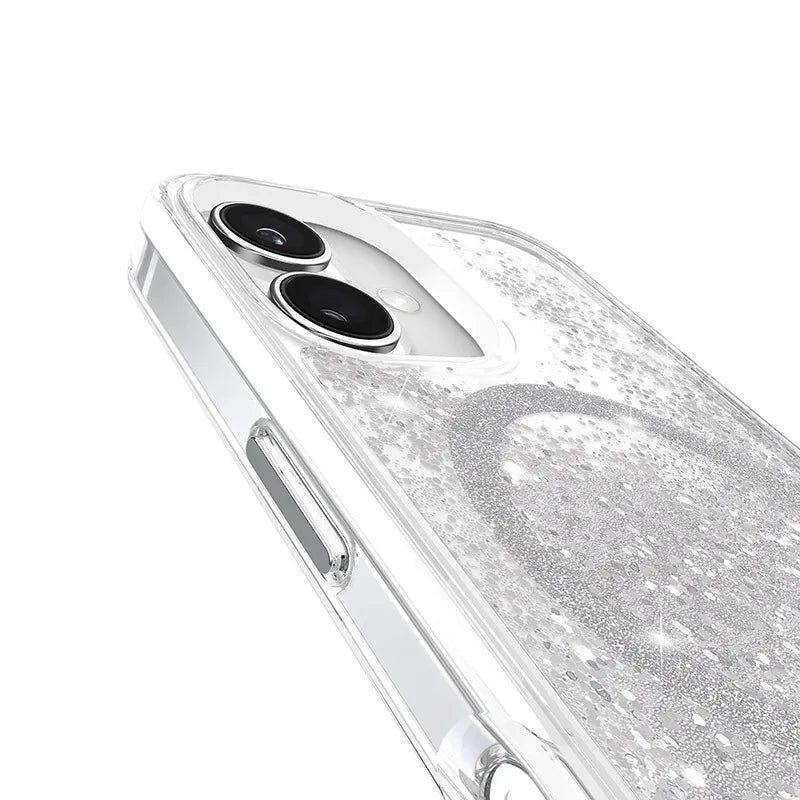 Case-Mate Waterfall MagSafe – dėklas, skirtas iPhone 16 (sidabrinis)
