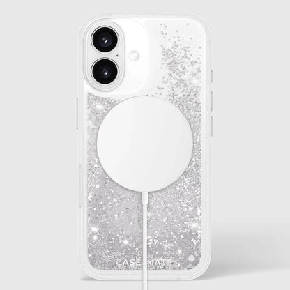 Case-Mate Waterfall MagSafe – dėklas, skirtas iPhone 16 (sidabrinis)