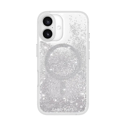 Case-Mate Waterfall MagSafe – dėklas, skirtas iPhone 16 (sidabrinis)