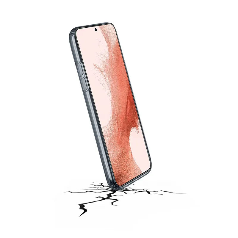 Cellularline Clear Strong – Samsung Galaxy S23+ dėklas su antibakterine apsauga (permatomas)