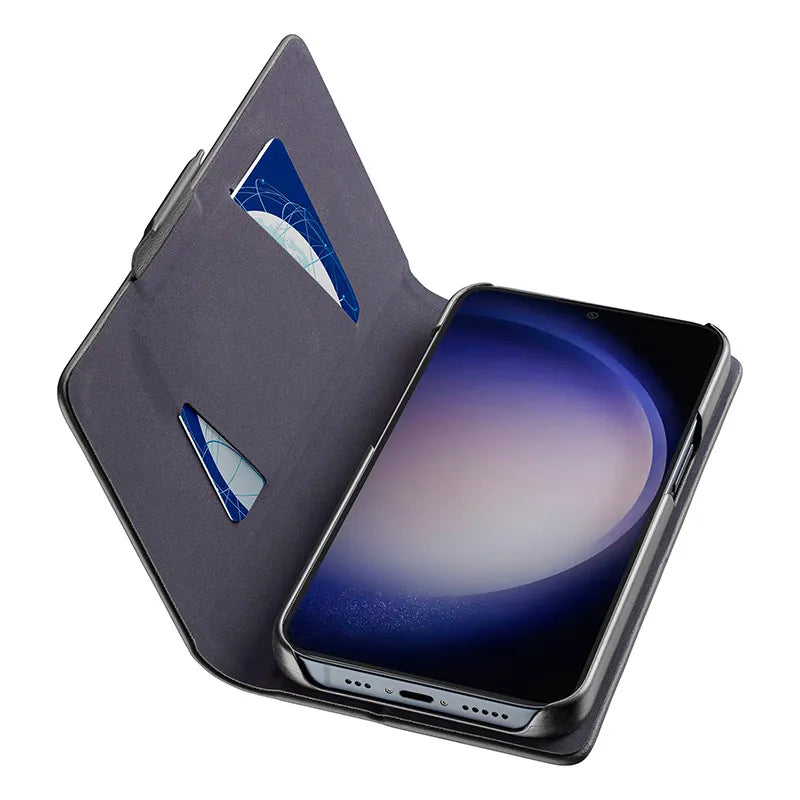 Cellularline dėklas „Book Case“ – Samsung Galaxy S24 dėklas (juodas)