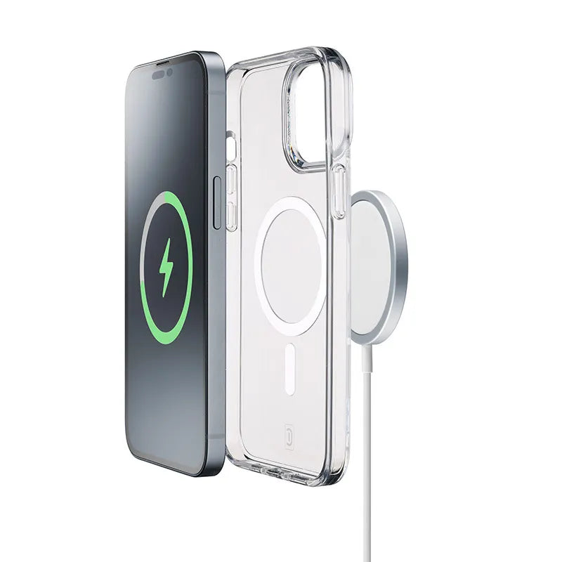 Cellularline Gloss Mag - „iPhone 15“ dėklas su „MagSafe“ (skaidrus)