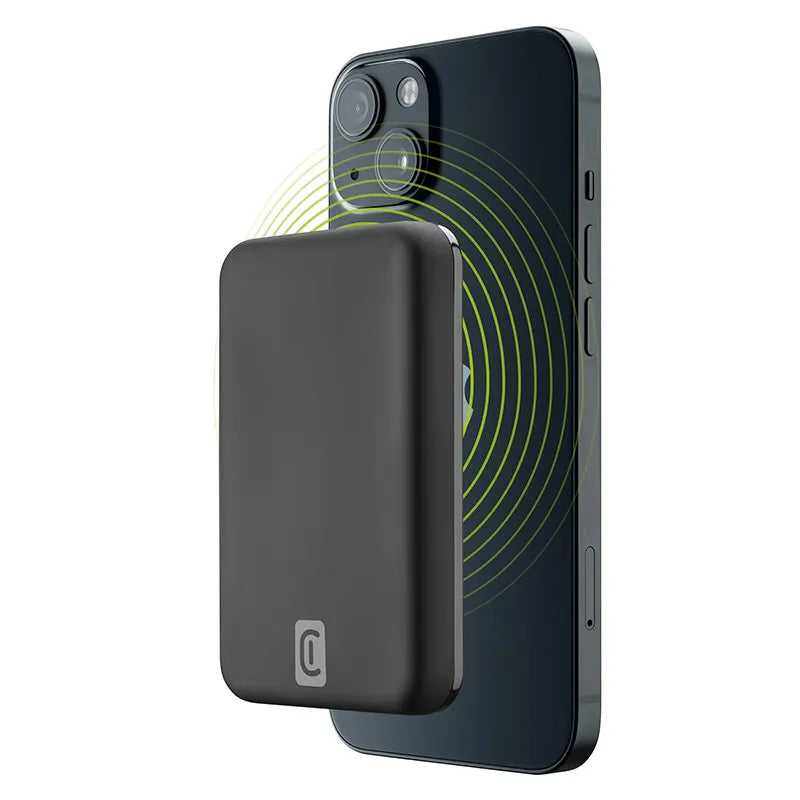 Cellularline MAG 5000 – 5000 mAh 7,5 W indukcinis maitinimo blokas su „MagSafe“ (juodas)