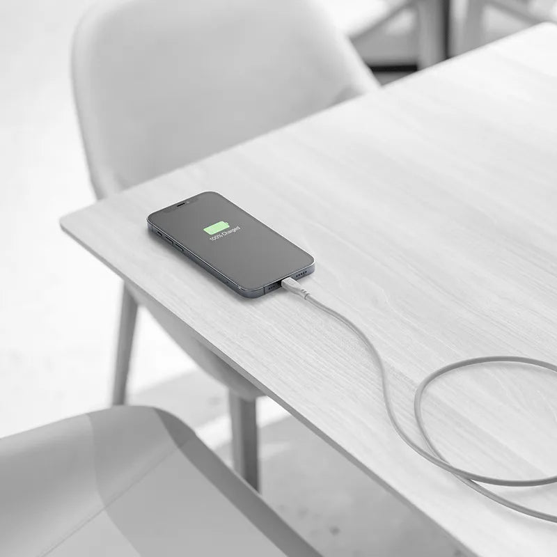 Cellularline Soft Cable – USB-C į Lightning kabelis su MFi sertifikatu, 1,2 m (pilkas)