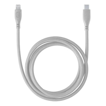 Cellularline Soft Cable – USB-C į Lightning kabelis su MFi sertifikatu, 1,2 m (pilkas)
