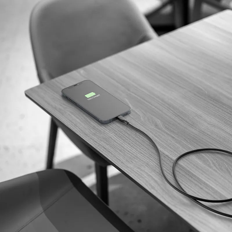 Cellularline Soft Cable – USB-C į Lightning laidas MFi sertifikuotas 1.2 m (juodas)