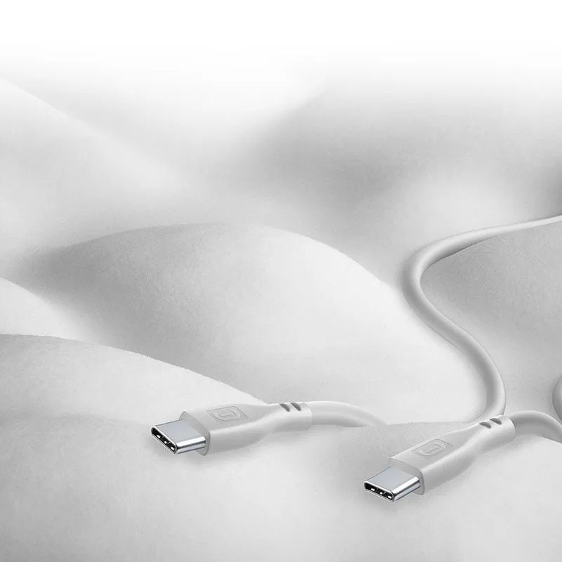 Cellularline Soft Cable – USB-C – USB-C laidas 1,2 m (pilkas)