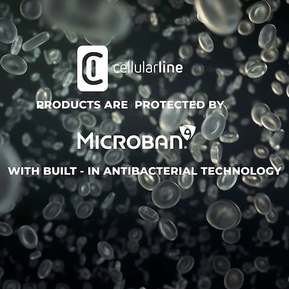 Cellularline Tetra Force Strong Guard – „iPhone 15 Pro“ dėklas su „MICROBAN“ danga (permatomas)