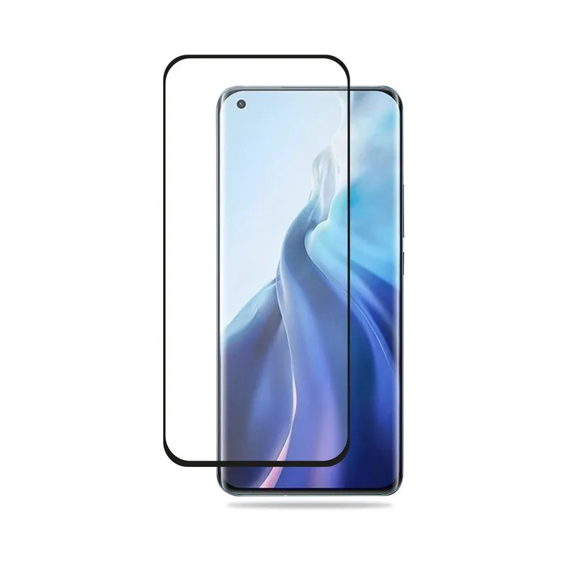 Crong 3D Armor Glass - 9H pilnas klijavimas grūdintas stiklas, skirtas Xiaomi Mi 11 visam ekranui + montavimo rėmelis