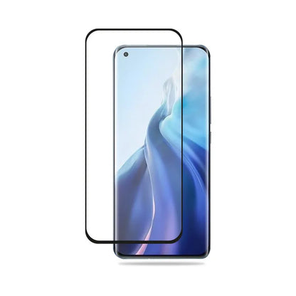 Crong 3D Armor Glass - 9H pilnas klijavimas grūdintas stiklas, skirtas Xiaomi Mi 11 visam ekranui + montavimo rėmelis