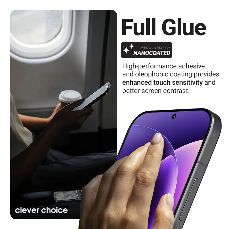 Crong 3D Armour Glass Lite – grūdintas stiklas su visišku klijų padengimu, skirtas Nothing Phone 4a