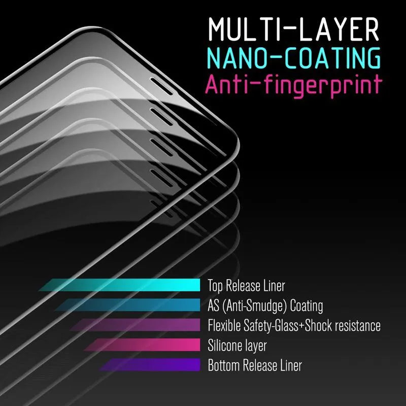 Crong 7D Nano Flexible Glass – visiškai padengiantis hibridinis ekrano apsauga 9H Samsung Galaxy A80 / A90