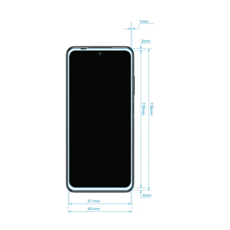Crong 7D Nano Lankstus Stiklas - Neardus 9H hibridinis stiklas visam Xiaomi Redmi Note 10 5G ekranui