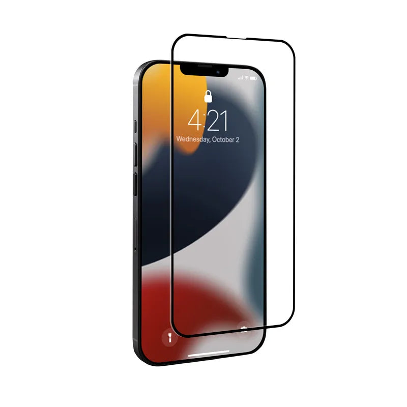 Crong 7D Nano Lankstus Stiklas - Neperleidžiamas 9H hibridinis stiklas visam iPhone 13 mini ekranui