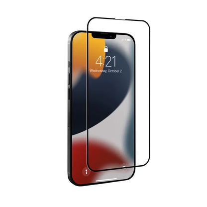 Crong 7D Nano Lankstus Stiklas - Neperleidžiamas 9H hibridinis stiklas visam iPhone 13 mini ekranui