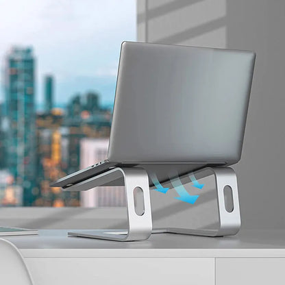 Crong AluBench – Aliuminio nešiojamojo kompiuterio stovas (sidabrinis)