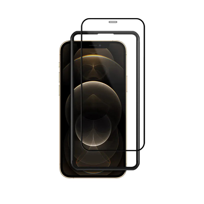 Crong Antibakterinis 3D Armor Glass – 9H grūdintas stiklas visam iPhone 12 Pro Max ekranui + montavimo rėmelis